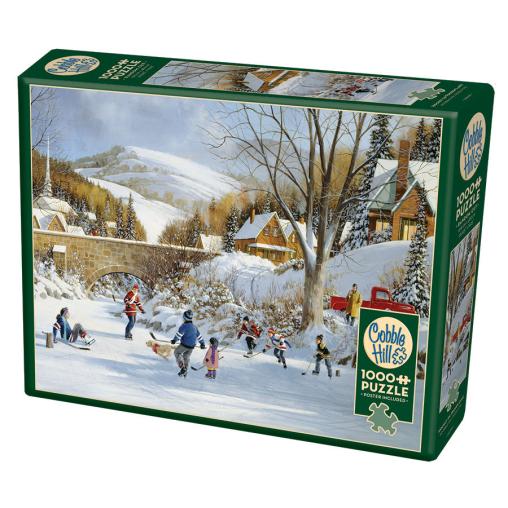 Puzzle Cobble Hill Hockey sobre Lago Helado de 1000 Piezas