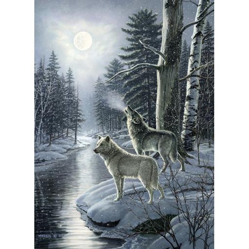 Cobble Hill Loups au clair de lune Puzzle 1000 pièces