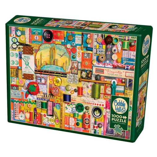 Puzzle Cobble Hill Nociones de Costura de 1000 Piezas