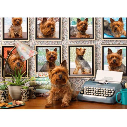 Puzzle Cobble Hill Perritos Yorkies de 1000 Piezas