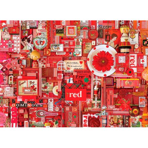 Puzzle Cobble Hill Rojo de 1000 Piezas