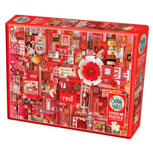 Puzzle Cobble Hill Rojo de 1000 Piezas