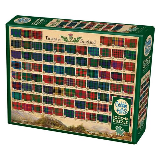 Puzzle Cobble Hill Tartanes de Escocia de 1000 Piezas