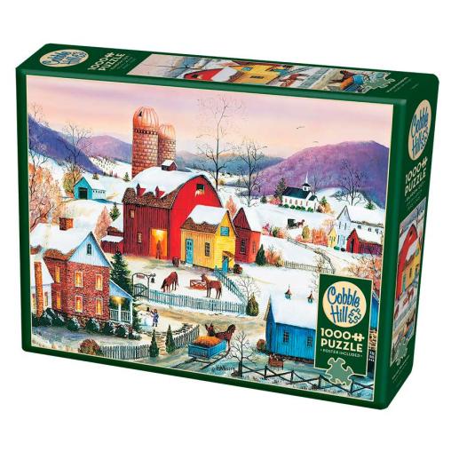 Puzzle Cobble Hill Vecinos de Invierno de 1000 Piezas