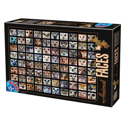 Puzzle D-Toys Caras de Animales, Búhos de 1000 Piezas