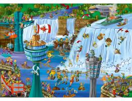 Puzzle D-Toys Cartoon, Cataratas del Niagara de 1000 Piezas