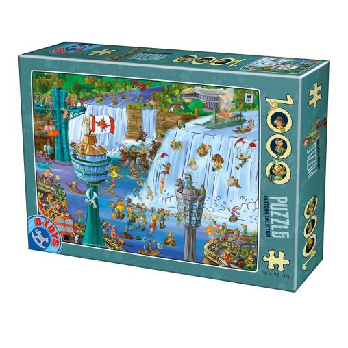 Puzzle D-Toys Cartoon, Cataratas del Niagara de 1000 Piezas