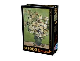 Puzzle D-Toys Jarrón de Rosas de 1000 Piezas