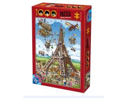 Puzzle D-Toys La Construction de la Tour Eiffel 1000 pièces