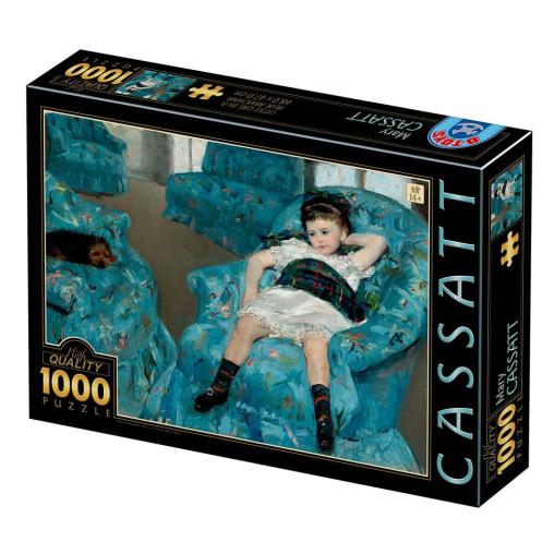 Puzzle D-Toys Niñita en un Sillón Azul de 1000 Piezas