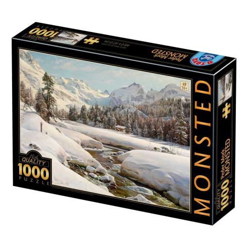 Puzzle D-Toys Paisaje de Invierno en Suiza de 1000 Pzs