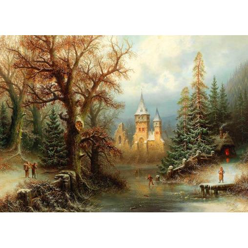 Puzzle D-Toys Paisaje Romántico del Invierno de 1000 Piezas