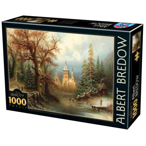 Puzzle D-Toys Paisaje Romántico del Invierno de 1000 Piezas