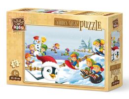 Puzzle de Madera Art Puzzle Atletas de Invierno de 25 Pzs