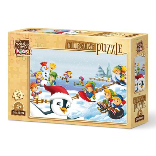 Puzzle de Madera Art Puzzle Atletas de Invierno de 25 Pzs