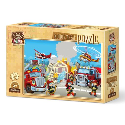 Puzzle de Madera Art Puzzle Bomberos Héroes de 50 Piezas