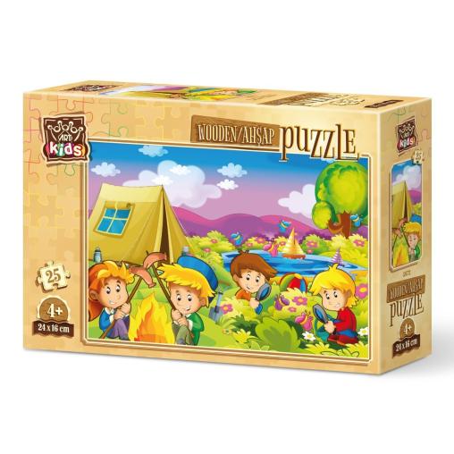 Puzzle de Madera Art Puzzle Campistas Curiosos de 25 Pzs