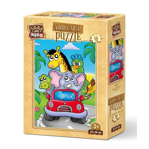 Puzzle de Madera Art Puzzle El Capitán Elefante de 16 Piezas