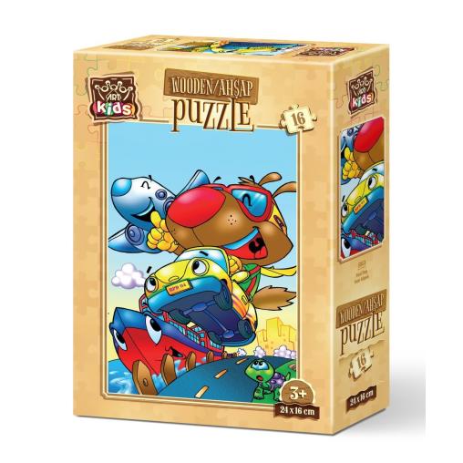 Puzzle de Madera Art Puzzle El Perro Veloz de 16 Piezas