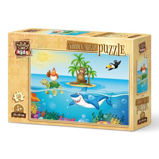 Puzzle de Madera Art Puzzle El Pollo Turista de 50 Pzs