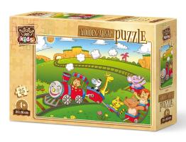 Puzzle de Madera Art Puzzle El Tren de los Animales de 25 Pzs