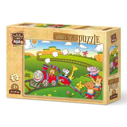 Puzzle de Madera Art Puzzle El Tren de los Animales de 25 Pzs