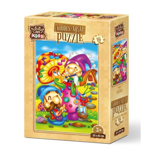 Puzzle de Madera Art Puzzle Elfos Cantantes de 16 Piezas