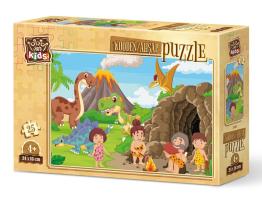 Puzzle de Madera Art Puzzle Familia de la Edad de Piedra de 25