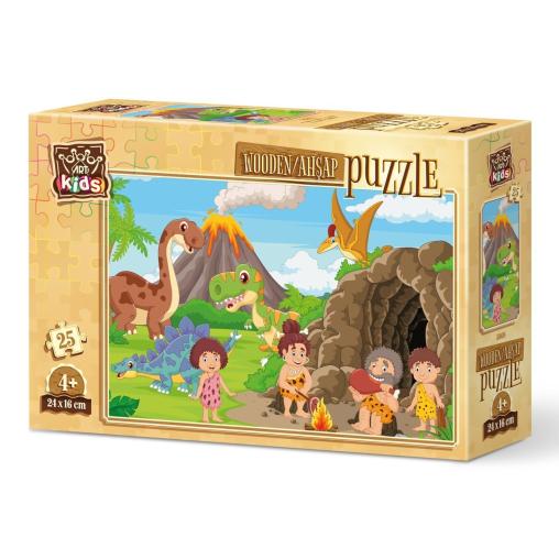 Puzzle de Madera Art Puzzle Familia de la Edad de Piedra de 25