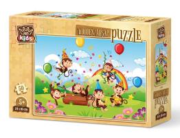 Puzzle de Madera Art Puzzle Fiesta de Monos de 50 Pzs