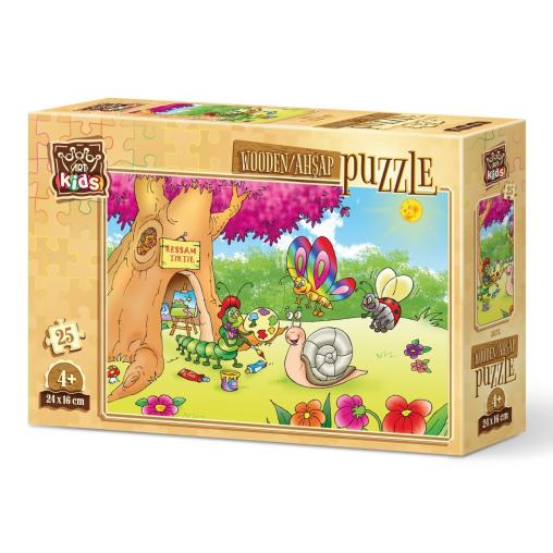 Puzzle de Madera Art Puzzle La Oruga Pintora de 25 Pzs