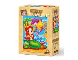 Puzzle de Madera Art Puzzle La Sirenita y sus Amigos de 16 Pzs