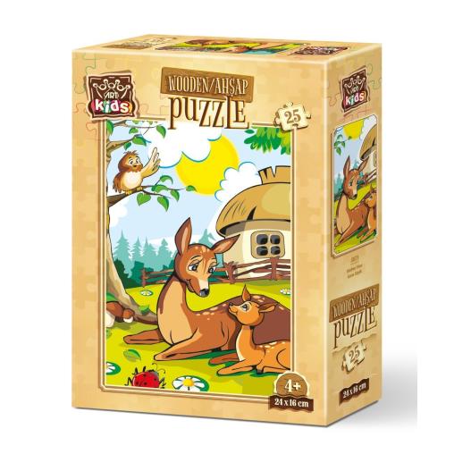 Puzzle de Madera Art Puzzle Mamá Ciervo de 25 Pzs