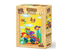 Puzzle de Madera Art Puzzle Pájaros Locos de 16 Piezas