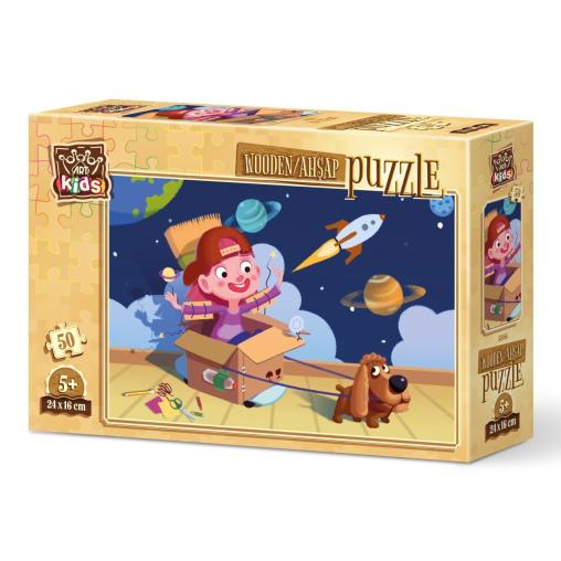 Puzzle de Madera Art Puzzle Pequeño Astronauta de 50 Pzs