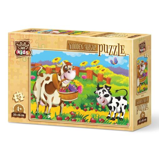 Puzzle de Madera Art Puzzle Vaca Romántica de 25 Pzs