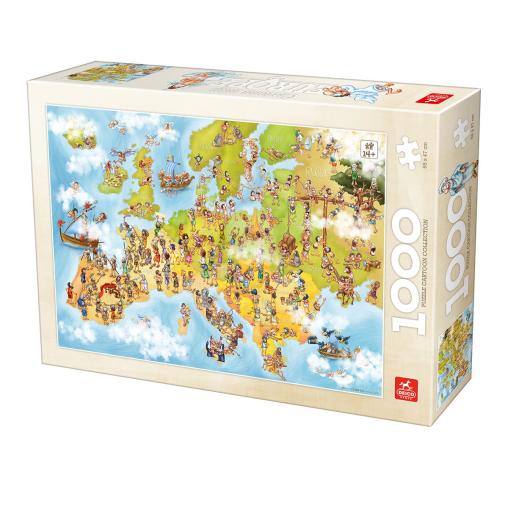 Puzzle Deico Mapa de Europa Animado de 1000 Piezas