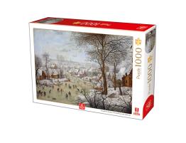 Puzzle Deico Paisaje de Invierno con Patinadores de 1000 Pzs