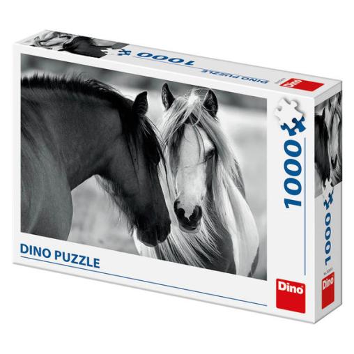 Puzzle Dino Blanco y Negro de 1000 Piezas