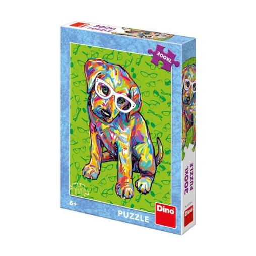 Puzzle Dino Cachorro con Gafas XXL de 300 Piezas