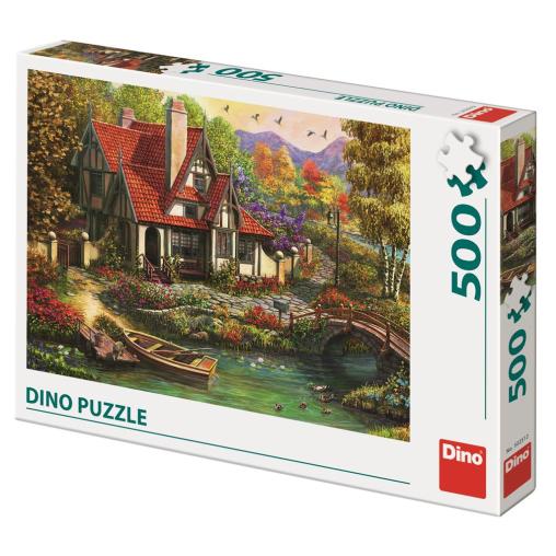 Puzzle Dino Casa de Campo Junto al Lago de 500 Piezas