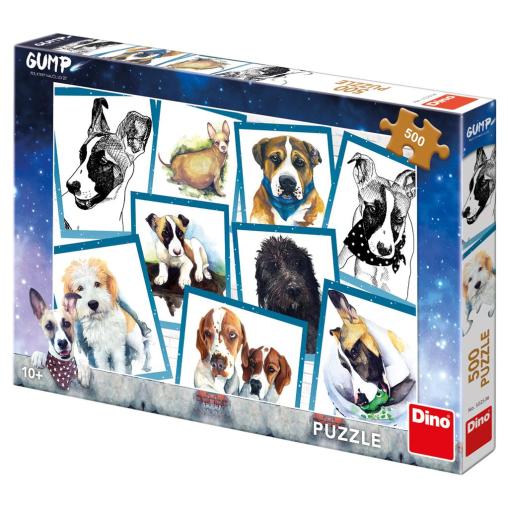 Puzzle Dino Dibujos de Perros de 500 Piezas