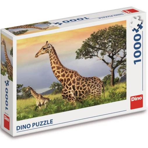 Puzzle Dino Familia de Jirafas de 1000 Piezas