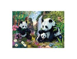 Puzzle Dino Familia de Osos Pandas de 1000 Piezas