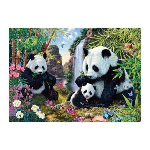 Puzzle Dino Familia de Osos Pandas de 1000 Piezas