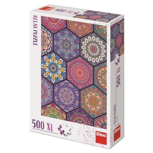 Puzzle Dino Mandalas XXL de 500 Piezas