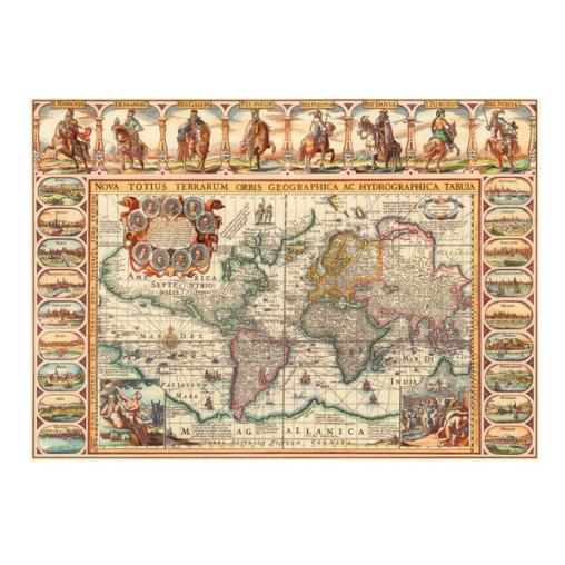 Puzzle Dino Mapa Mundi Antiguo de 2000 Piezas