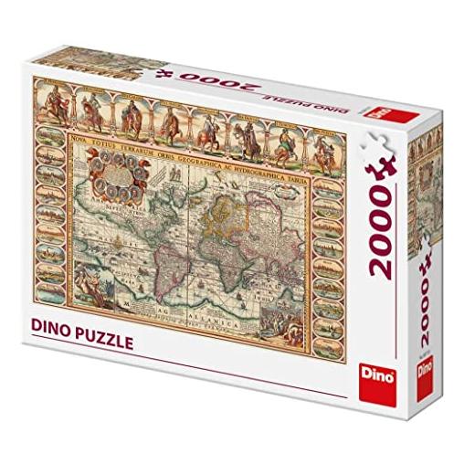 Puzzle Dino Mapa Mundi Antiguo de 2000 Piezas