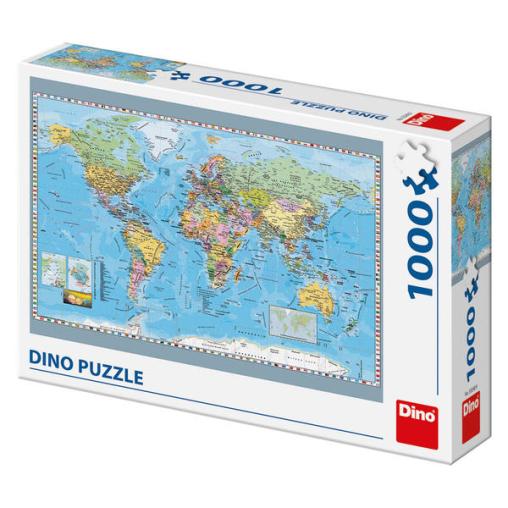 Puzzle Dino Mapa Político del Mundo de 1000 Piezas