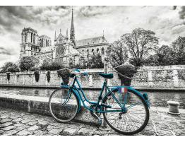 Puzzle Educa Bicicleta cerca de Notre Dame de 500 Piezas